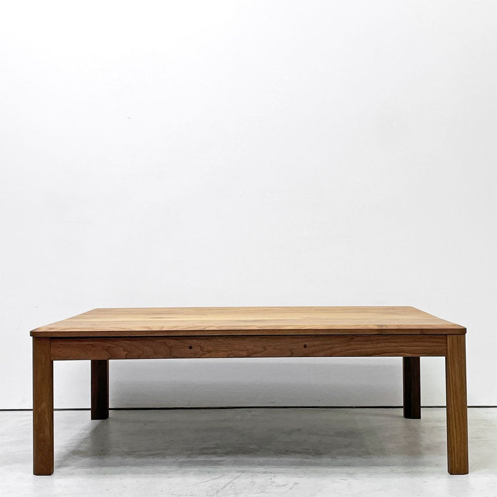 マスターウォール MASTERWAL オレンジ コタツ テーブル ORENGE KOTATSU TABLE ローテーブル リビングテーブル ウォールナット無垢材  布団2枚付属 アカセ木工 展示品 ●