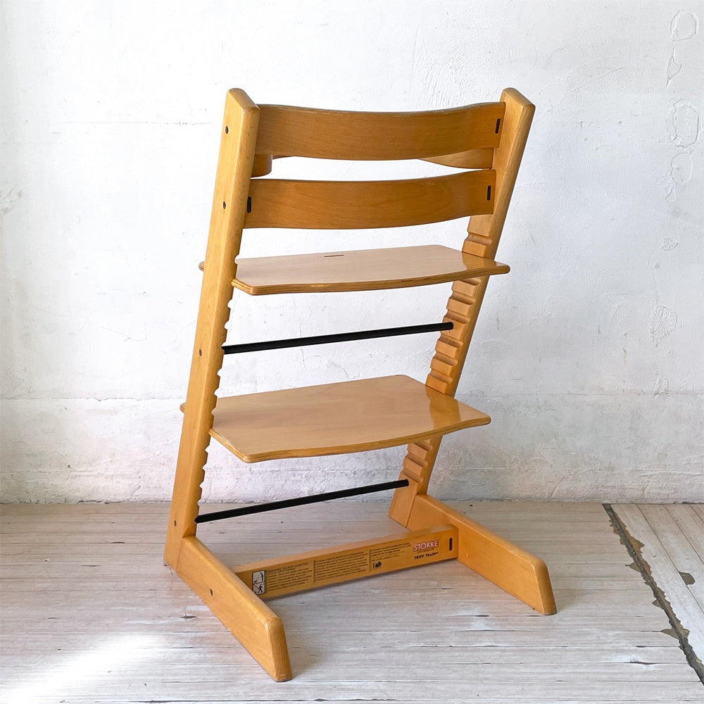 ストッケ STOKKE トリップトラップ TRIPP TRAPP ナチュラル ベビーチェア キッズチェア S/N3～ ガード付 ノルウェー 北欧家具 ★