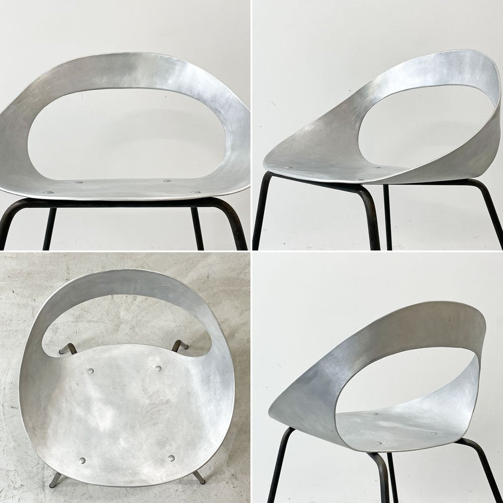 ニューデイズ ファクトリー NEWDAYS FACTORY アルミチェア DARUMA Chair 達磨型の椅子 アルミキャスト × アイアン脚 インダストリアル ●
