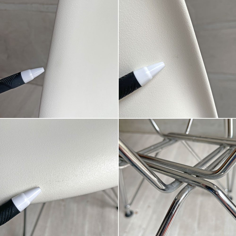 ハーマンミラー Herman Miller サイドシェルチェア ホワイト ポリプロピレン エッフェルベース DSR C&Rイームズ ミッドセンチュリー ♪