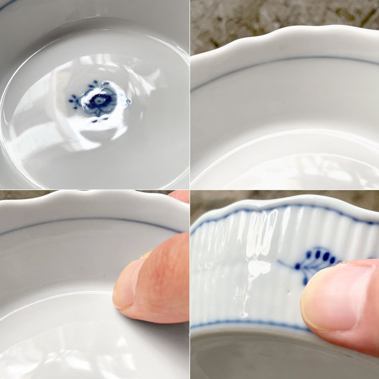 ロイヤルコペンハーゲン ROYAL COPENHAGEN ブルーフルーテッド Blue Fluted ジャパニーズ Japanese ラウンドディッシュ 平皿 丸皿 φ11cm デンマーク製 北欧 廃番 B ■