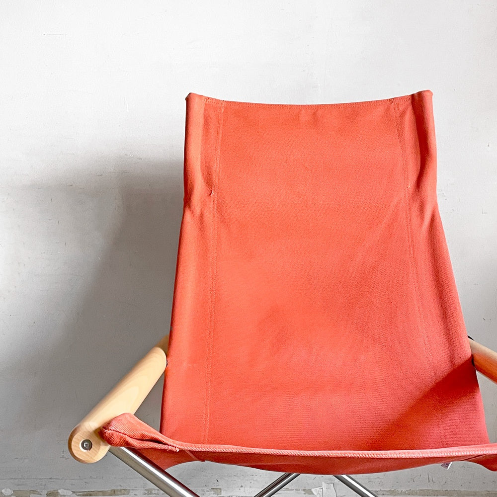 ニーチェアX  NY chair X フォールディングチェア ロッキング 折り畳み ナチュラル×レンガ MoMA 藤栄 新居 猛 ■