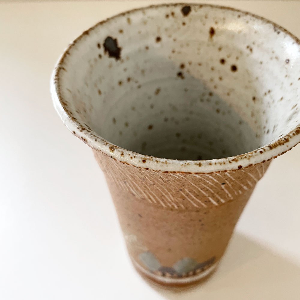 ケーラー KAHLER フラワーベース 花瓶 花器 H16.5cm ハンドペイント デンマーク 北欧ビンテージ 希少 ◎