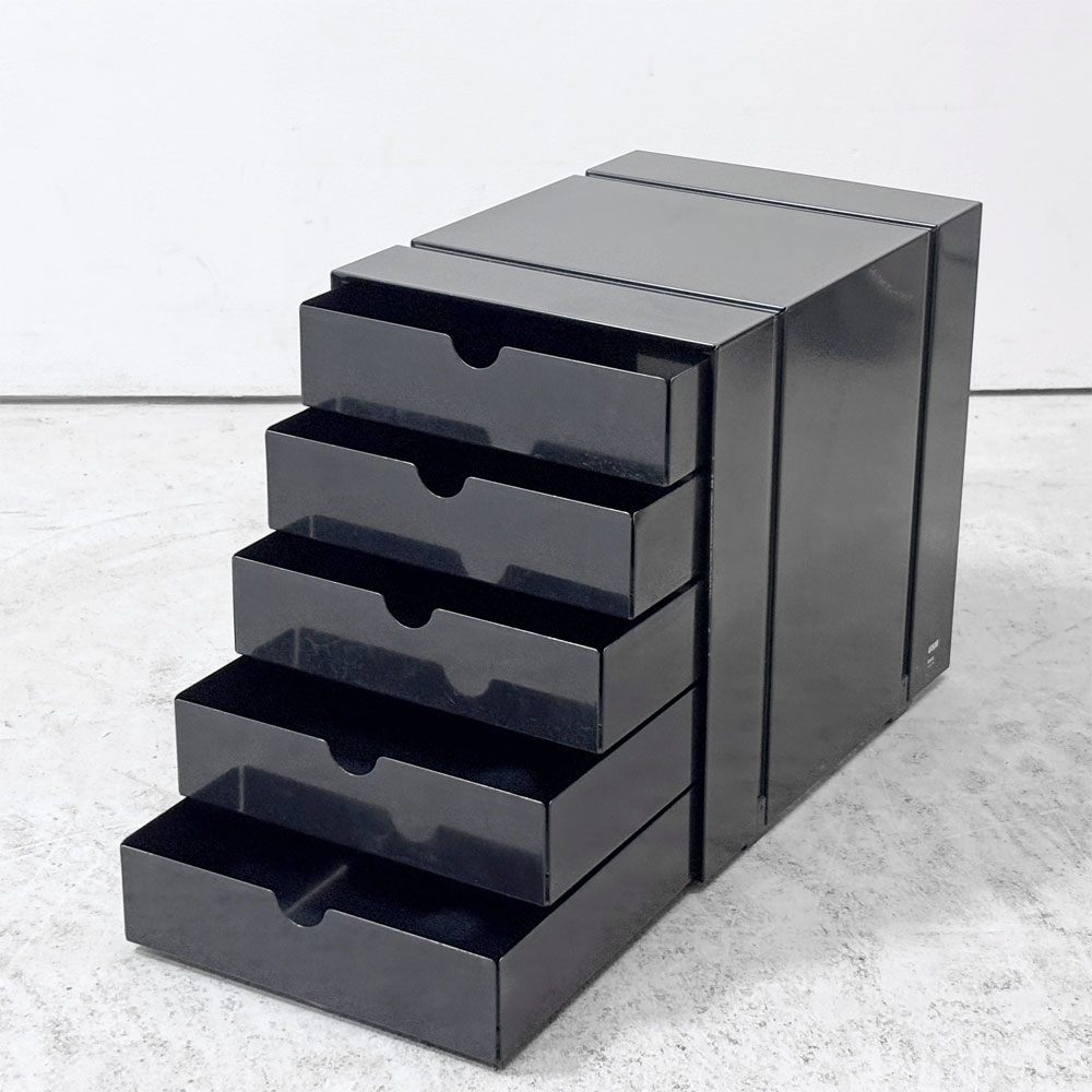 ユーエスエムハラー USM Haller USMハラー ユーエスエム イノス USM inos DRAWER SET ドロワーセット 5段 レターケース ブラック系カラー ●