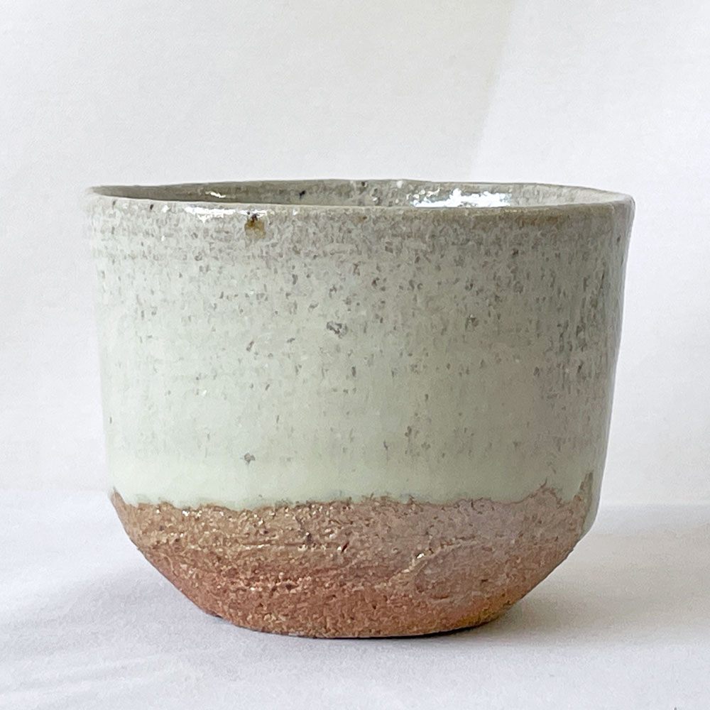 唐津焼 斑唐津 竹花正弘 ぐい呑 箱付き Φ7cm 陶芸家 現代作家 A ◇