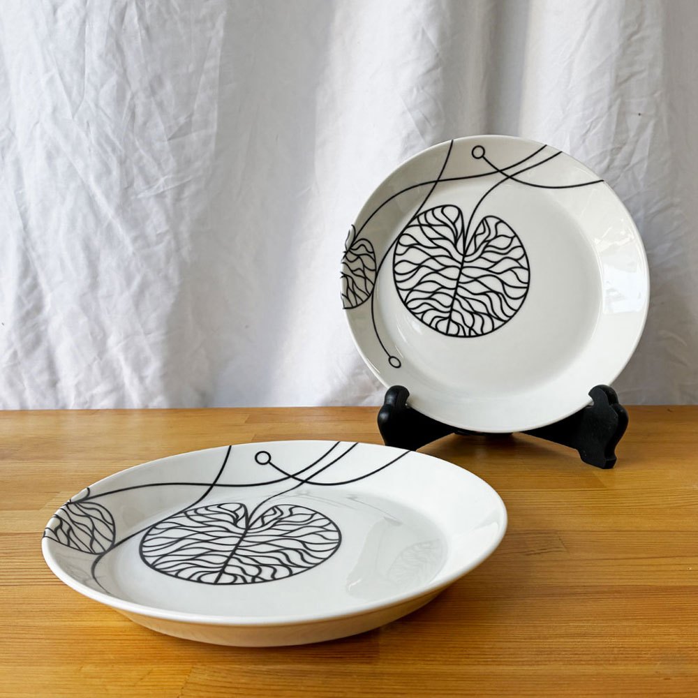 イッタラ × マリメッコ iittala × marimekko ボットナ BOTTNA プレート 21cm 2枚セット アンナ・ダニエルソン Anna Danielsson 北欧食器 フィンランド 廃番 B ◇