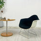 ハーマンミラー Herman Miller アームシェルチェア 現行FRP製 アプホルスター ファブリック ブラック キャッツクレイドル ラウンジベース ミッドセンチュリー C&R イームズ ●