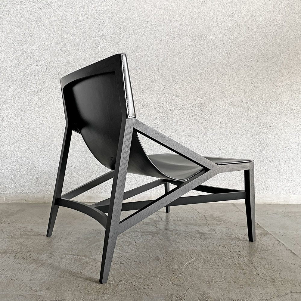 カッシーナ Cassina グランドツアー Grand Tour ピロッタ 470 PILOTTA ラウンジチェア レザーシート ブラック ロドルフォ・ドルドーニ 参考価格33万円 廃番 B 〓