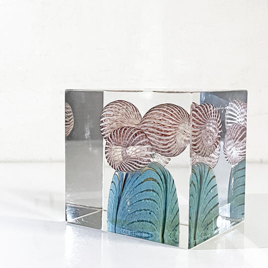 ヌータヤルヴィ Nuutajarvi イッタラ iittala アニュアルキューブ Annual Cube 1984 オイバ・トイッカ 741/2000 北欧雑貨 ビンテージ 希少 ■