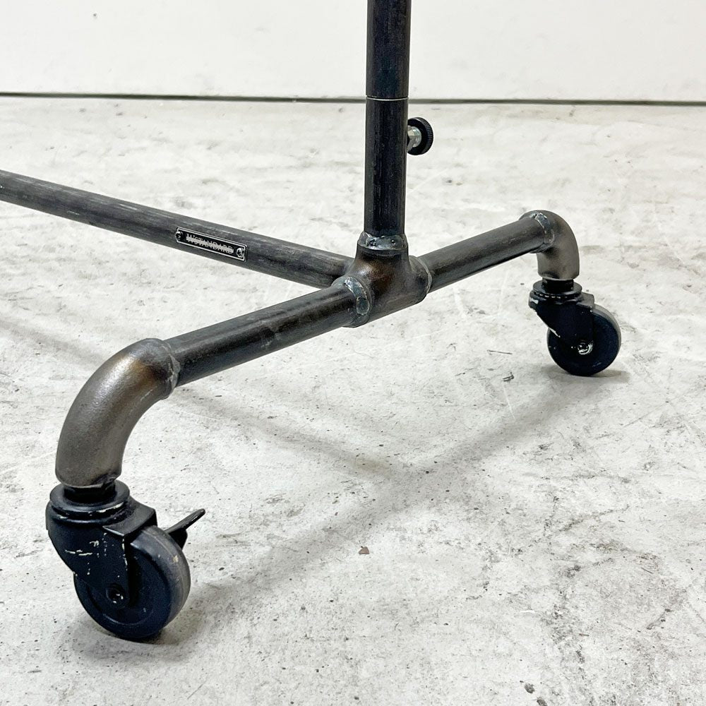 ダブルスタンダード W Standard ハンガーラック Hanger Rack HR-01BK キャスター付 ガス管 インダストリアルスタイル ●