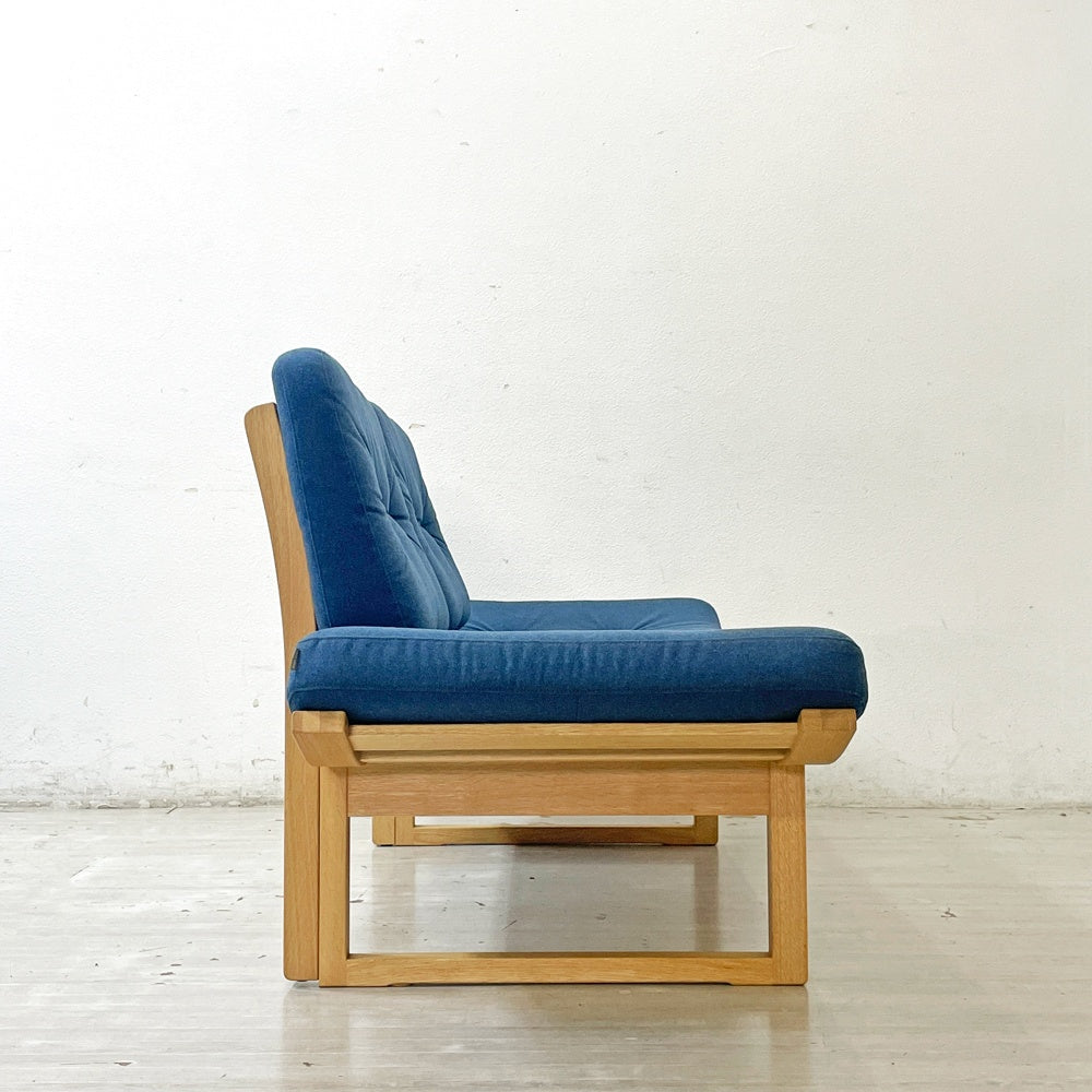 カンディハウス CONDE HOUSE アルプ ALP LDソファベッド S オーク材 ブルー系ファブリック 2Pソファ ●