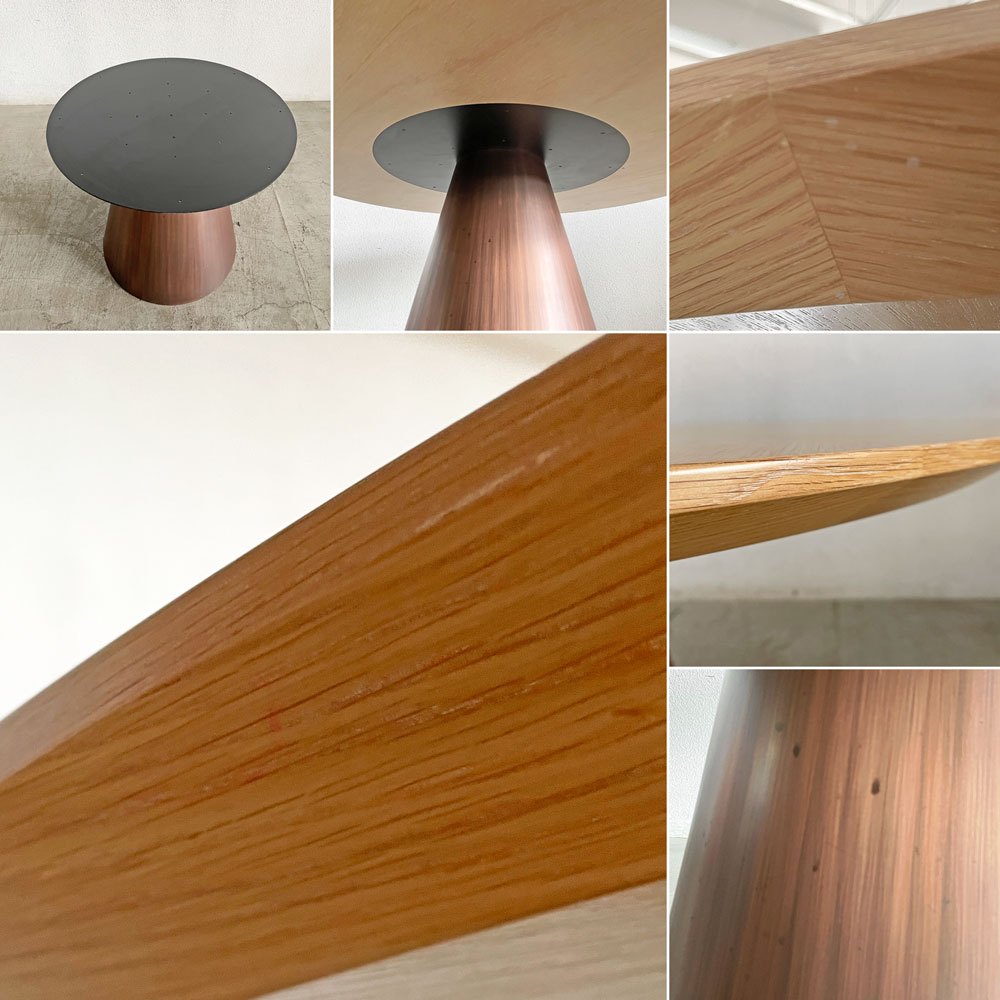 カーサブク CASA BUKU ダイニングテーブル ラウンド Φ150cm ウッド天板 スチールベース 横堀建築設計事務所 〓
