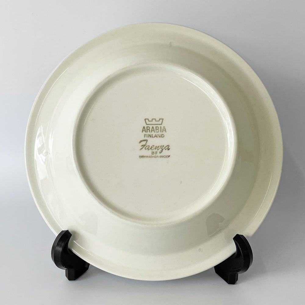 アラビア ARABIA ファエンツァ Faenza 深皿 スーププレート Φ20cm ペテル・ウィンクヴィスト＆インケリ・レイヴォ 北欧食器 ビンテージ ◇