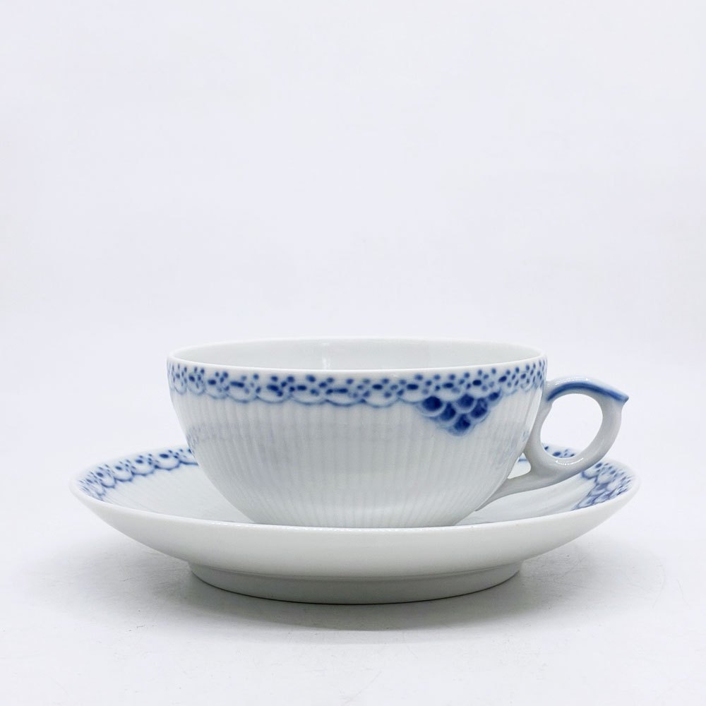 ロイヤルコペンハーゲン ROYAL COPENHAGEN プリンセス ティーカップ&ソーサー 220ml C&S デンマーク 北欧食器 A ●