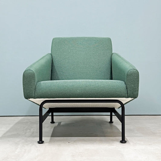 イデー IDEE ダヴラウンジ DOVE LOUNGE ラウンジチェア 1pソファ 1人掛け グリーン ファブリック スチールレッグ ◎