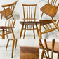 アーコール Ercol スティックバックチェア ダイニングチェア エルム材 UKビンテージ Vintage オイルフィニッシュ 英国家具 ●
