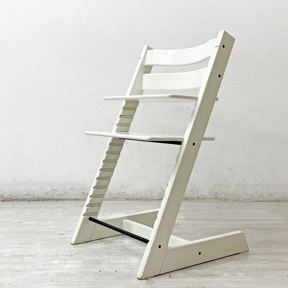 ストッケ STOKKE トリップトラップ TRIPP TRAPP ベビーチェア キッズチェア S/N4～ ホワイト ノルウェー 北欧家具 ●