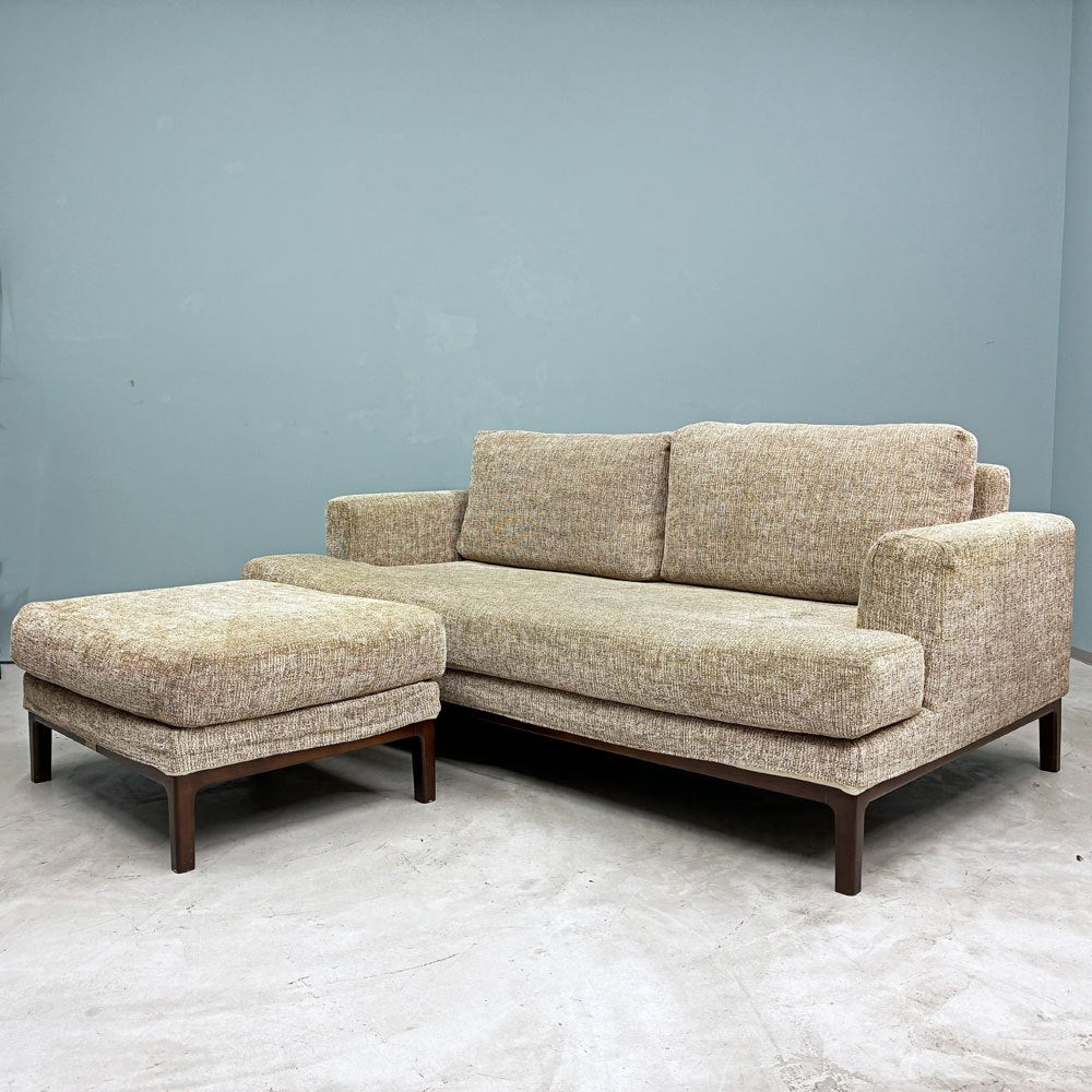 ジャーナルスタンダードファニチャー j.s.F ジェーエフケー JFK 2シーターソファ カバーリング W170cm オットマン付き フェザークッション ◎