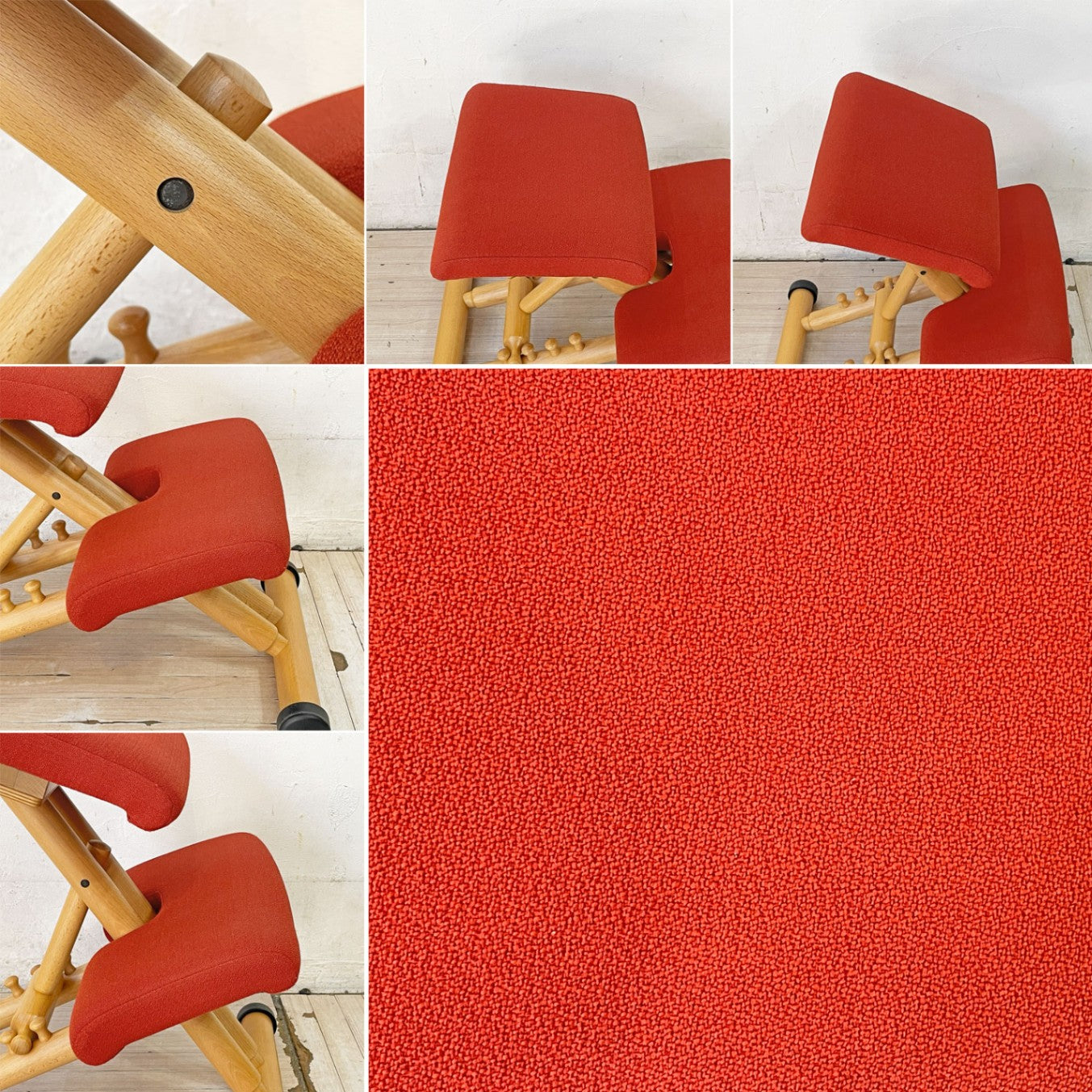 ストッケ STOKKE ヴァリエ VARIER マルチバランス MULTI バランスチェア 学習椅子 ファブリック レッド 北欧 ノルウェー ★