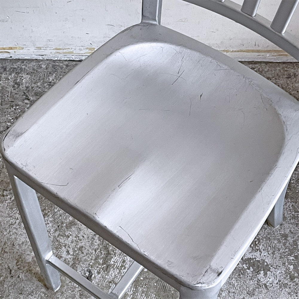 ネイビーバースツール Navy BarStool カウンターチェア アルミニウム インダストリアル リプロダクト A ■