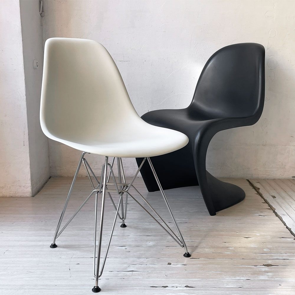 ハーマンミラー Herman Miller サイドシェルチェア ホワイトシェル ポリプロピレン製 エッフェルベース DSR C&R イームズ ミッドセンチュリー ★