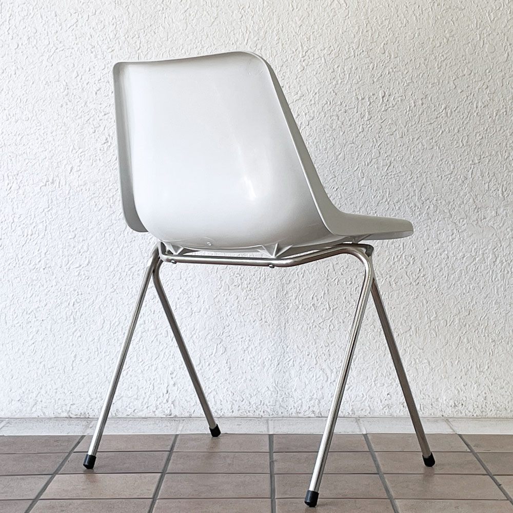 ヒリー HILLE ポリサイドチェア POLYSIDE CHAIR ロビン・デイ ROBIN DAY クローム Chrome イギリス B ◇