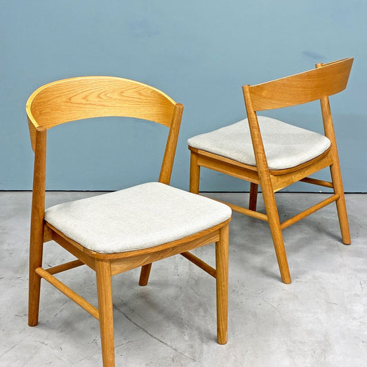 ウニコ unico ソルク SOLK ダイニングチェア オーク材 カバーリング ナチュラル 北欧スタイル 定価￥25,300- B ◎