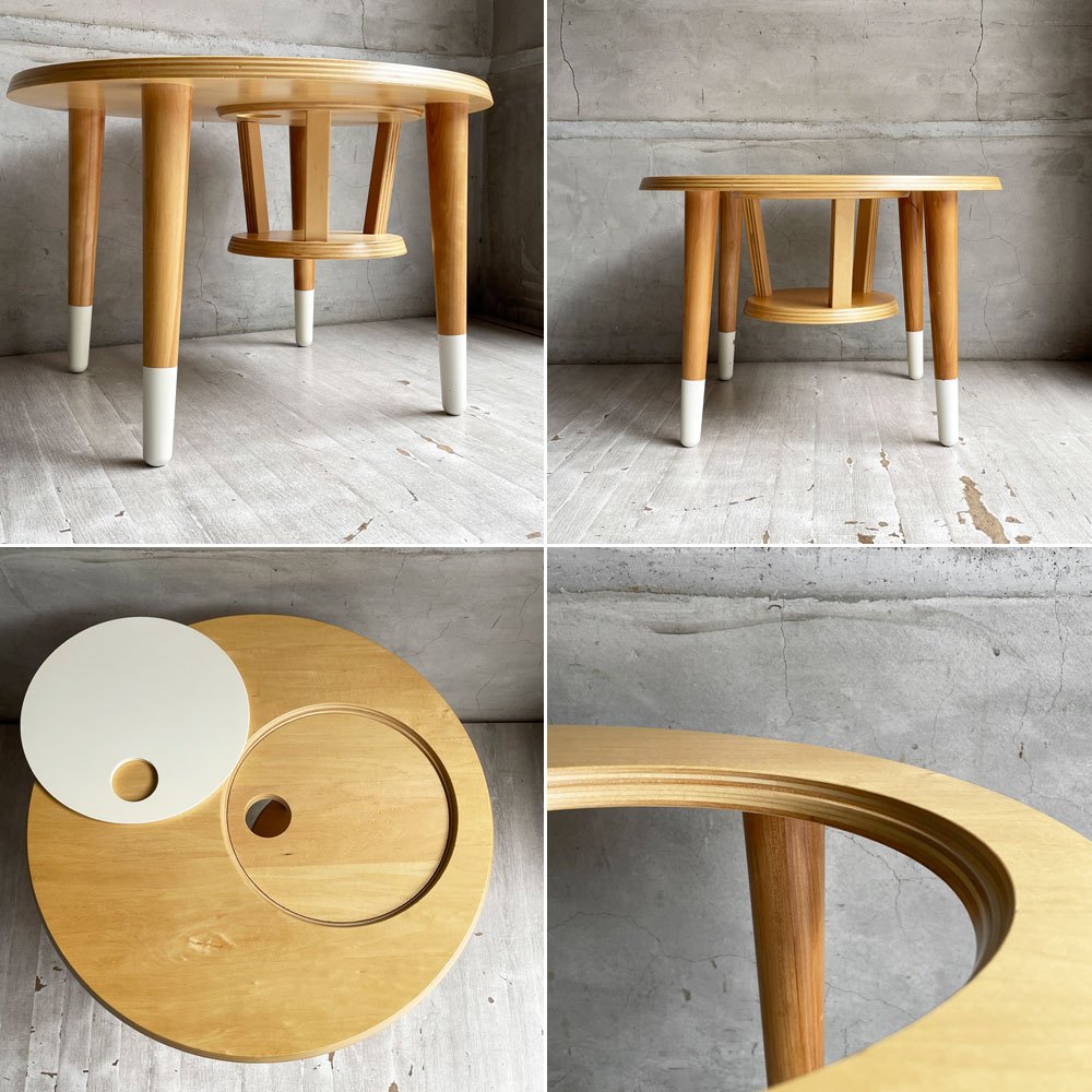 アクタス ACTUS ワノワ テーブル＆スツール WA NO WA TABLE & STOOL キッズテーブル ビーチ材 シナ材 積層合板 幼児向け 廃番 ♪