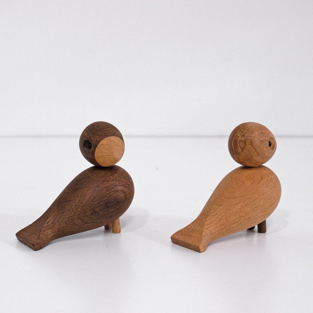 カイボイスン KAY BOJESEN DENMARK ペアラブバード 木製オブジェ 置物 2羽セット W9cm カイ・ボイスン 現行品 ●