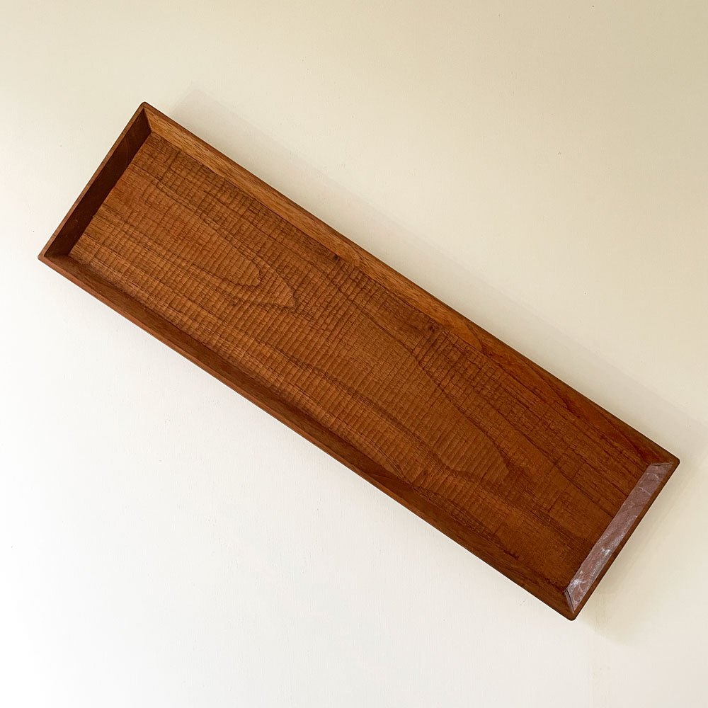 富井貴志 Takashi Tomii バケット皿 長角盆 トレイ 40×12cm ウォールナット材 木工 現代作家 Style-Hug Gallery オリジナル ◎