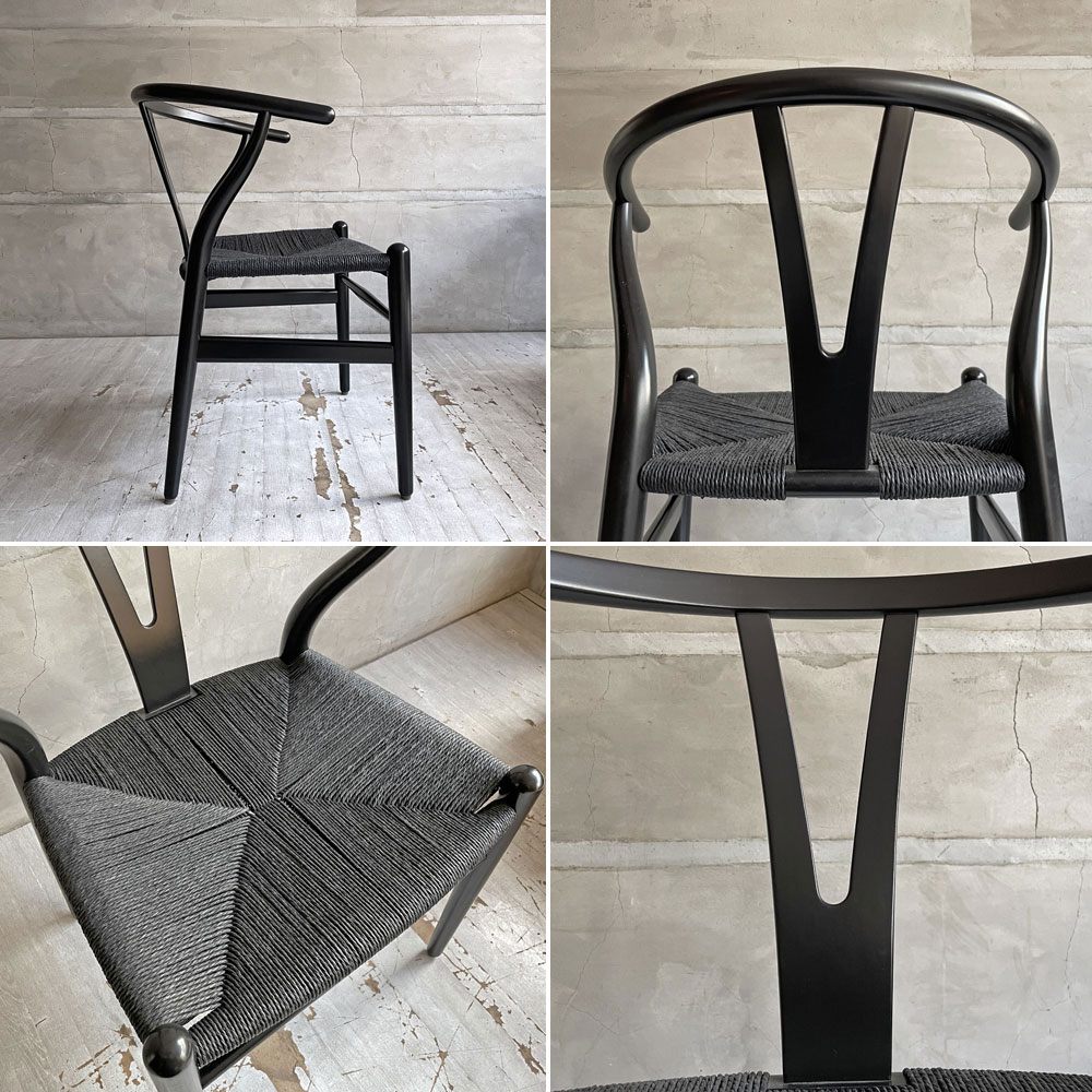 カールハンセン＆サン Carl Hansen & Son CH24 Yチェア ブラックラッカー×ブラックペーパーコード ビーチ材 ハンス・J・ウェグナー デンマーク 北欧家具 ♪