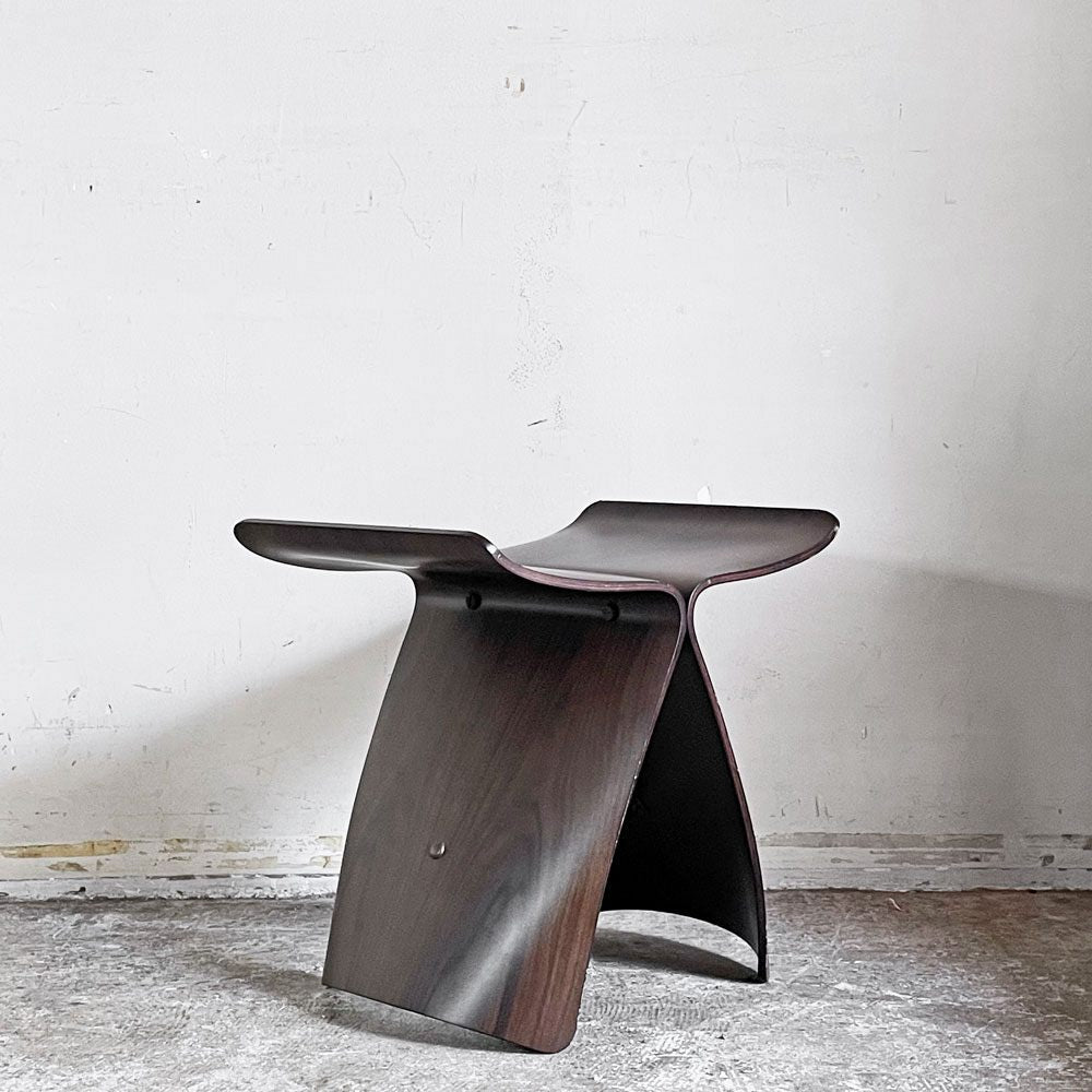 天童木工 Tendo バタフライスツール ローズウッド 柳宗理 MoMA ジャパニーズモダン ■