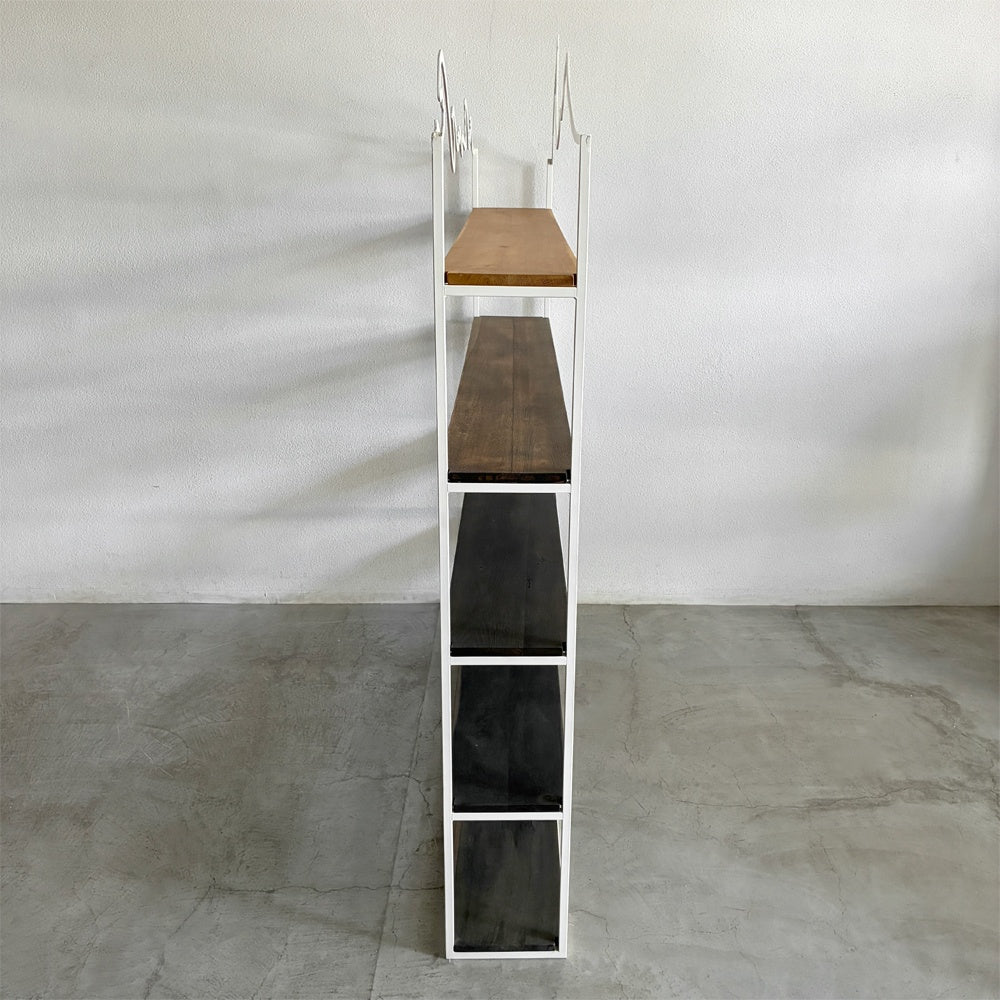 スタジオ・アペイロン STUDIO APEIRON リブレリア モンターニャ Libreria Montagna 江の島 ブックケース ENOSHIMA BOOKCASE イタリア ナチュラルモダン 飾り棚 オープンシェルフ オーク無垢材 5段 本棚 ディスプレイラック 定価約83万円 〓