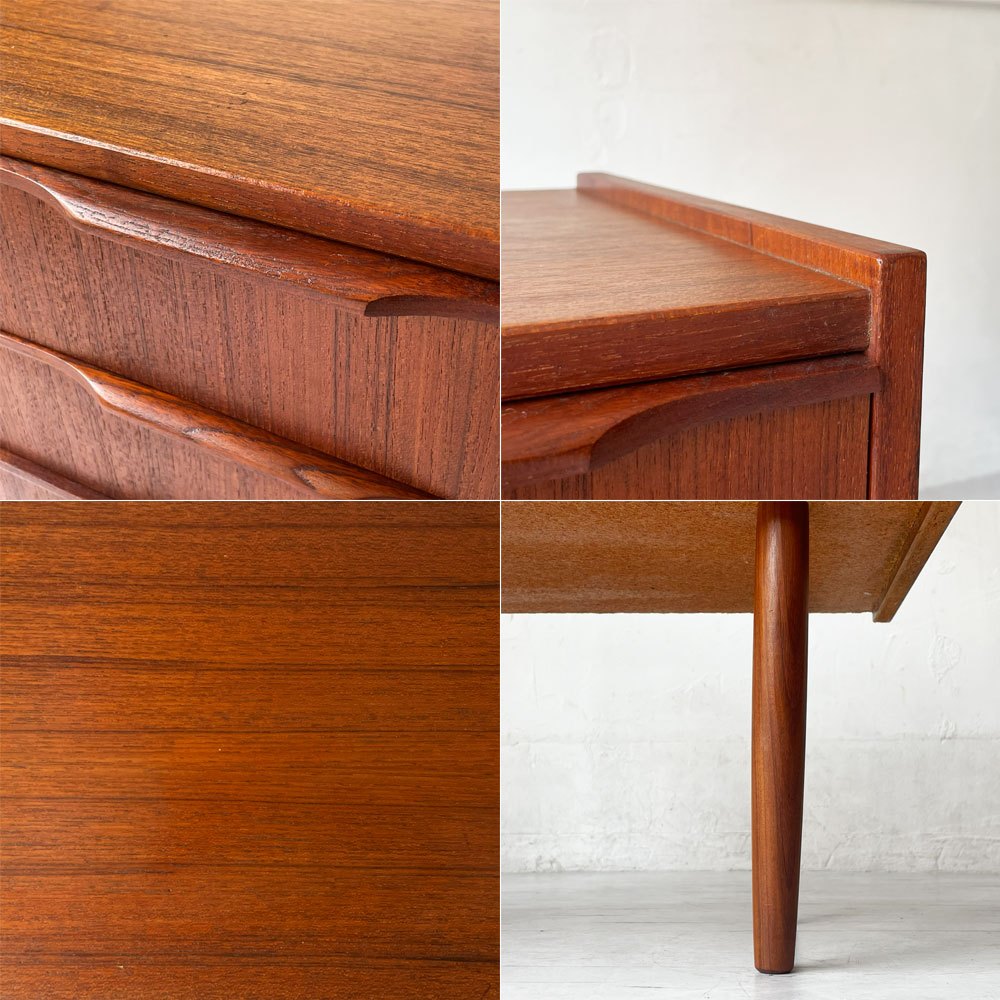 デンマークビンテージ Danish Vintage チーク材 スモールチェスト サイドチェスト 3ドロワー W65cm 北欧家具 ★
