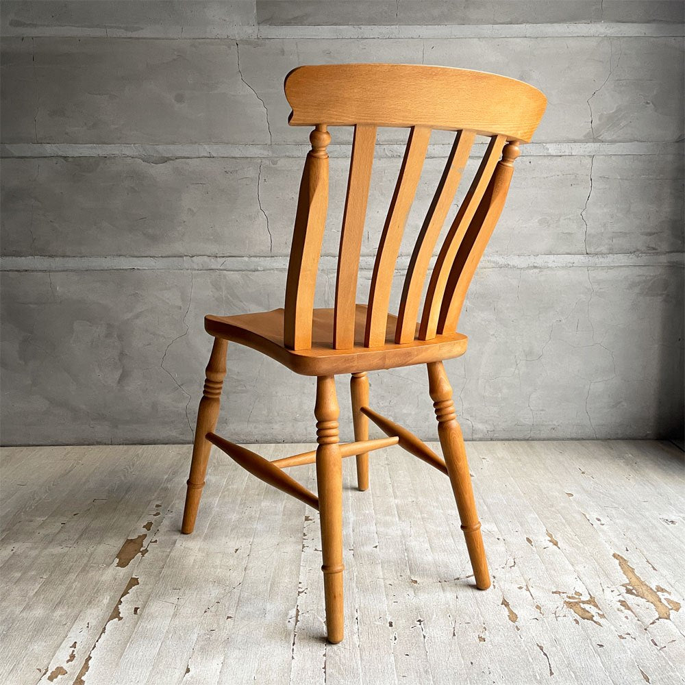 ペニーワイズ THE PENNY WISE スラットバックチェア ダイニングチェア ブナ無垢材 ナチュラル 英国カントリースタイル 定価￥49,500- B ♪