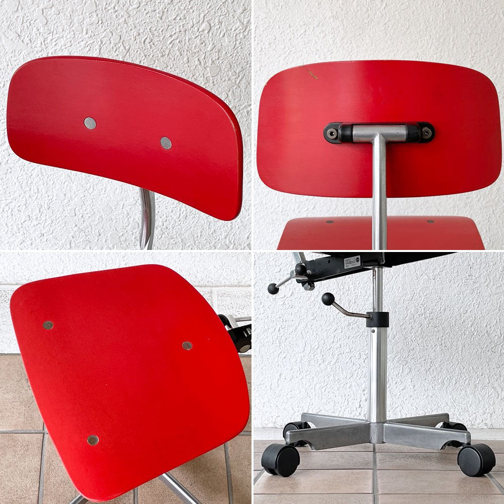 フリッツハンセン Fritz Hansen ケヴィチェア KEVI デスクチェア ヨルゲン ラスムセン Jorgen Rasmussen 旧4本脚 ビンテージ 1991年製 アナログ昇降 デンマーク ◇