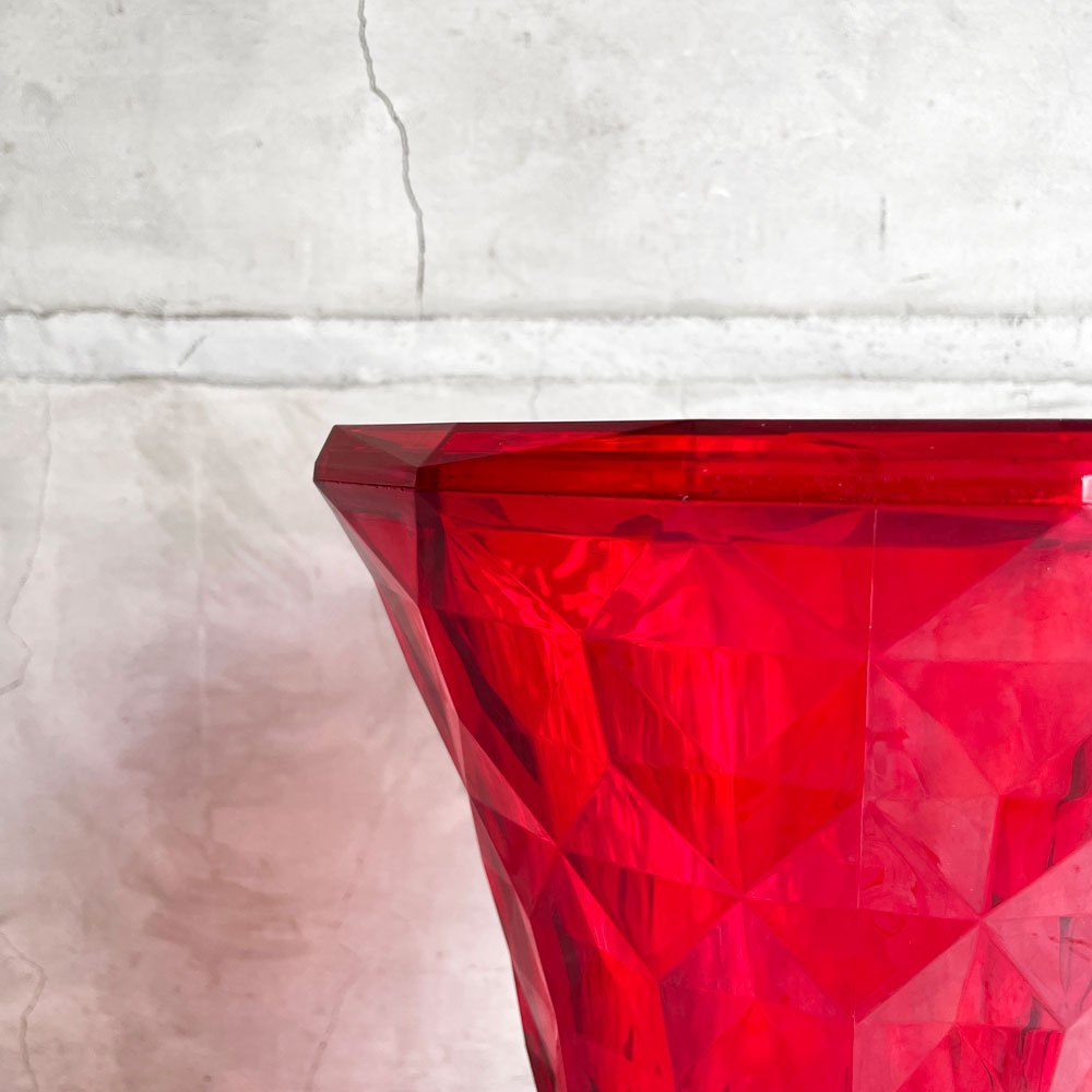 カルテル Kartell ストーン STONE スツール レッド サイドテーブル ポリカーボネート マルセル・ワンダース イタリア 定価￥47,700- ♪
