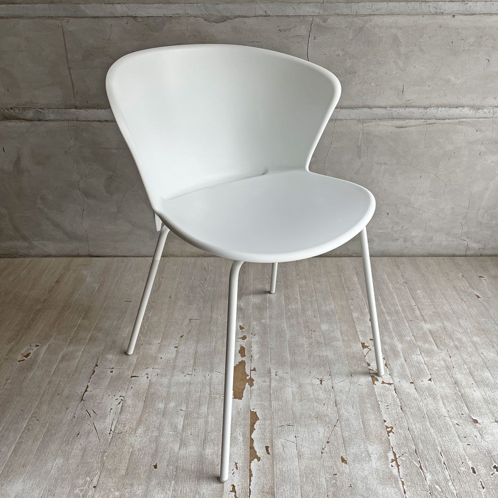 カリガリス Calligaris バイア Bahia CS/1814 ダイニングチェア スチールレッグ ポリプロピレン マットオプティックホワイト イタリア モダンデザイン ドンドリ・エ・ポッチ Dondoli e Pocci  廃番 A♪