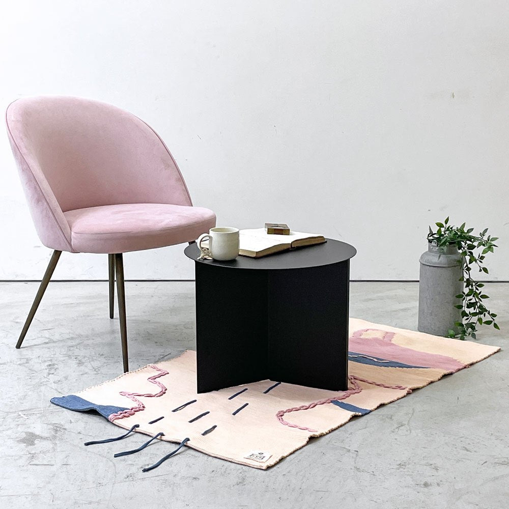 ヘイ HAY スリットテーブル ラウンド SLIT TABLE ROUND Φ45cm サイドテーブル スチール ブラック 北欧 デンマーク モダン ●