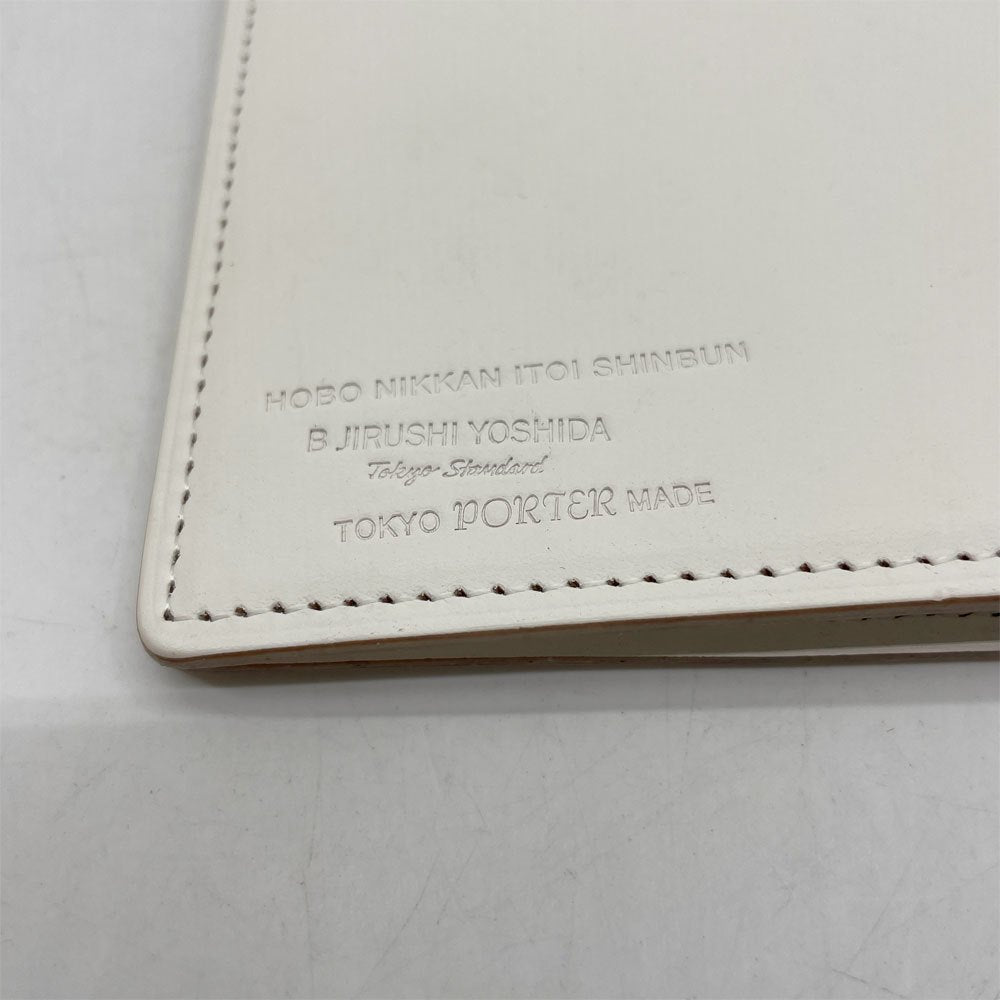 ほぼ日 x B JIRUSHI YOSHIDA PORTER WEEKS パスポートカバー PASSPORT COVER ホワイト 未使用品 ●