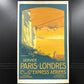 パリ＝ロンドン航空サービス Compagnie Franco-Roumaine de Navigation Aerienne 公式リトグラフ 1987年 再版品 62×100cm 〓