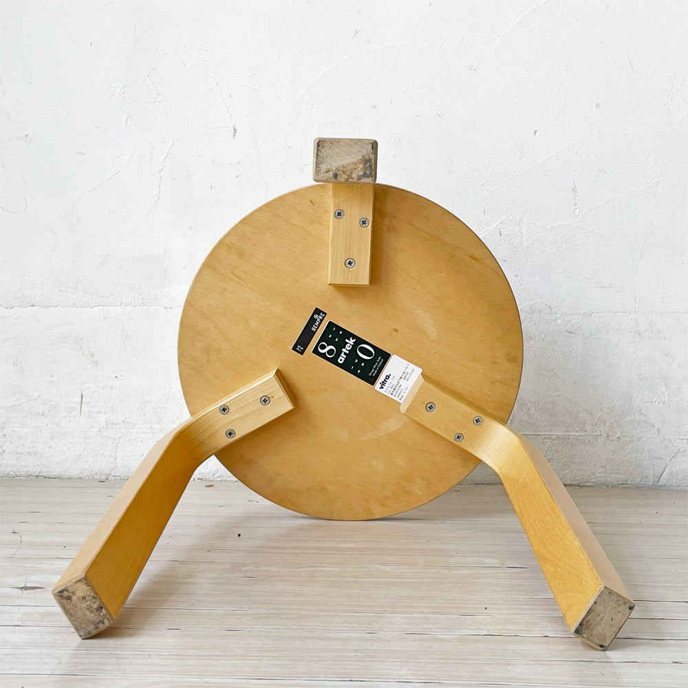 アルテック artek スツール60 Stool60 バーチ材 3本脚 アルヴァ・アアルト ナチュラルラッカー 80周年記念モデル 北欧家具 ★