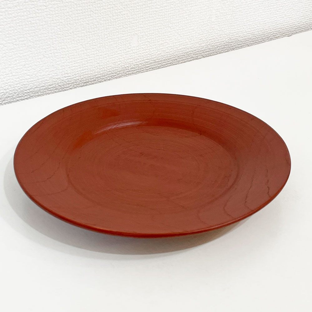 赤木明登 Akito Akagi パスタ皿 赤 nurimono 約21cm 漆器 輪島塗 現代作家 B ◎