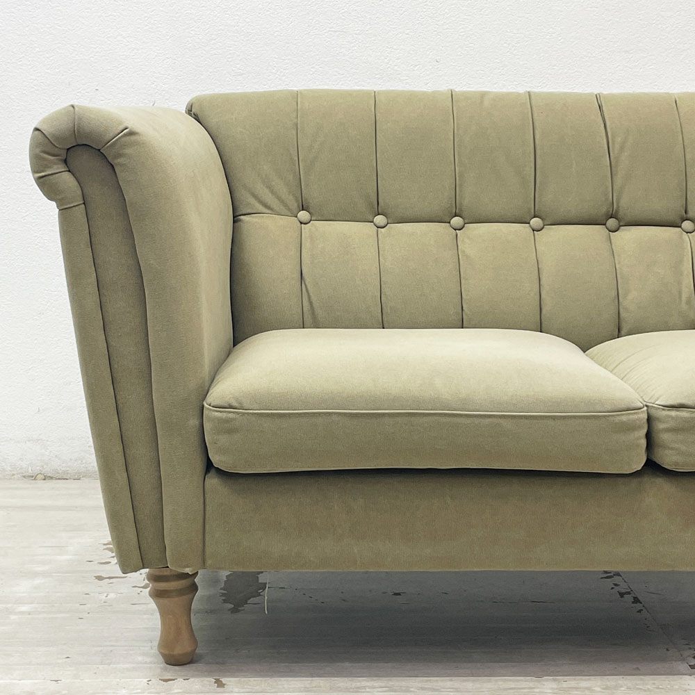 ダルトン DULTON 2シーター キャンバスソファ 2 SEATER CANVAS SOFA グリーン 希少廃番 ●