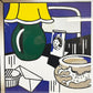 ロイ・リキテンスタイン Roy Lichtenstein Two Paintings: Green Lamp 1984 アートフレーム ポスター ポップアート 額装品 ●
