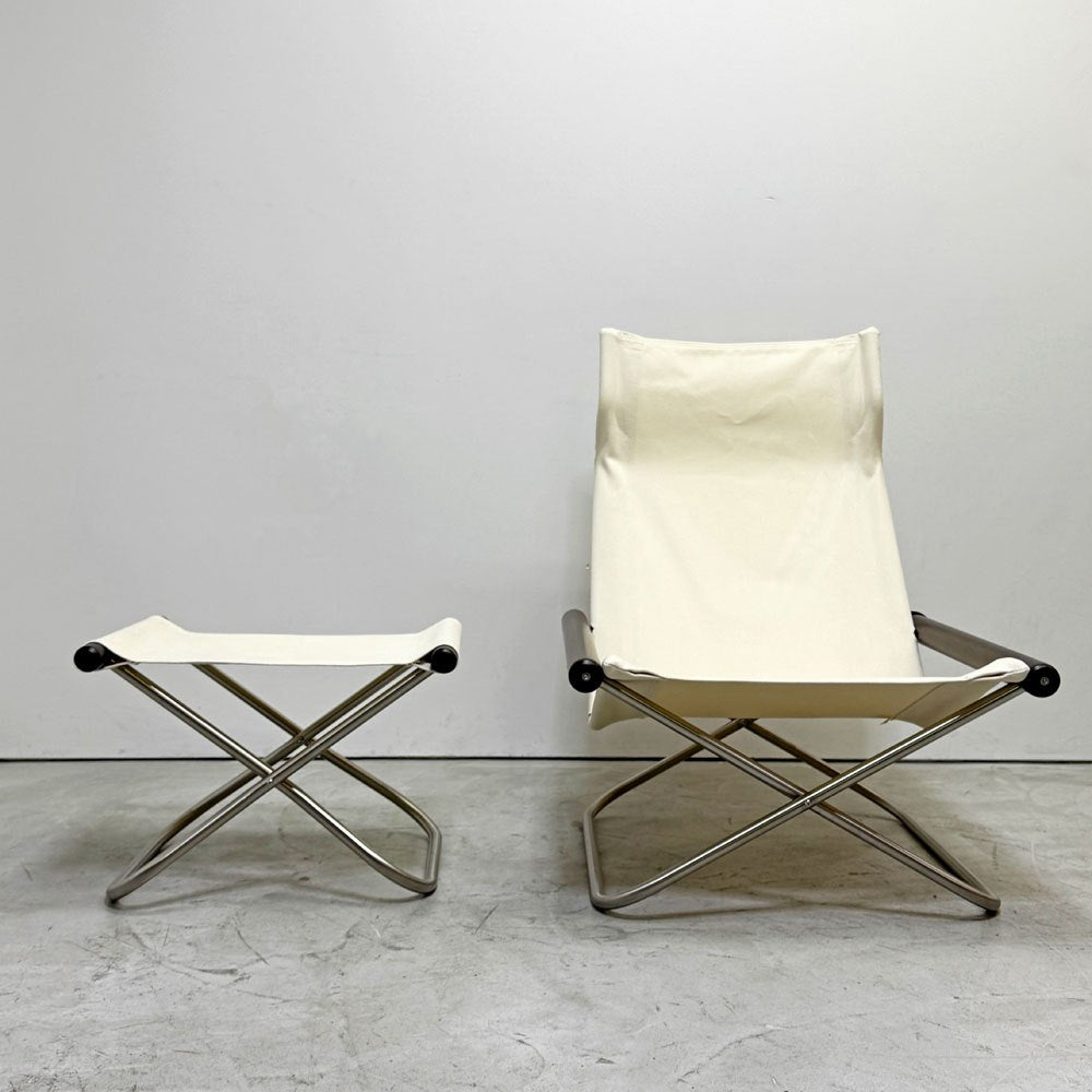 ニーチェア エックス NY chair X フォールディングチェア＋オットマン ロッキングチェア 折り畳み MoMA 新居猛 ●