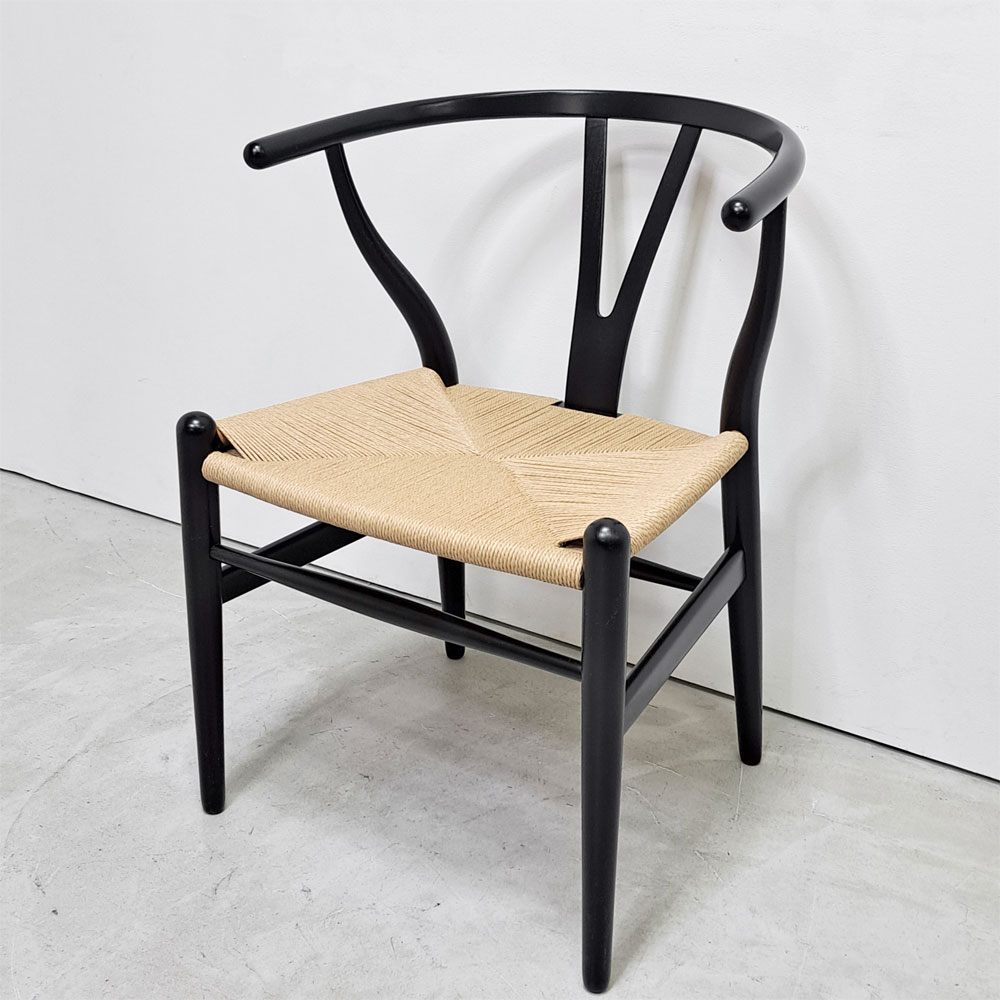 カールハンセン&サン Carl Hansen&Son CH24 Yチェア ブラックラッカー × ナチュラルペーパーコード ビーチ材 ハンス J. ウェグナー 北欧 デンマーク フルリペア品 ●
