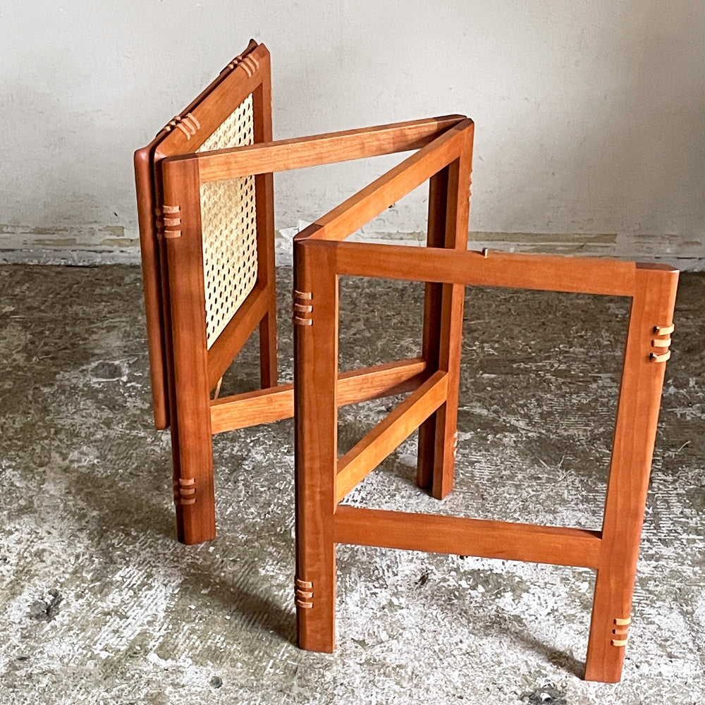 平山日用品店 パトル スツール patol stool スタンダード 籐張りスツール フォールディング 折り畳み ヤマザクラ無垢材 定価：￥82,500- ■