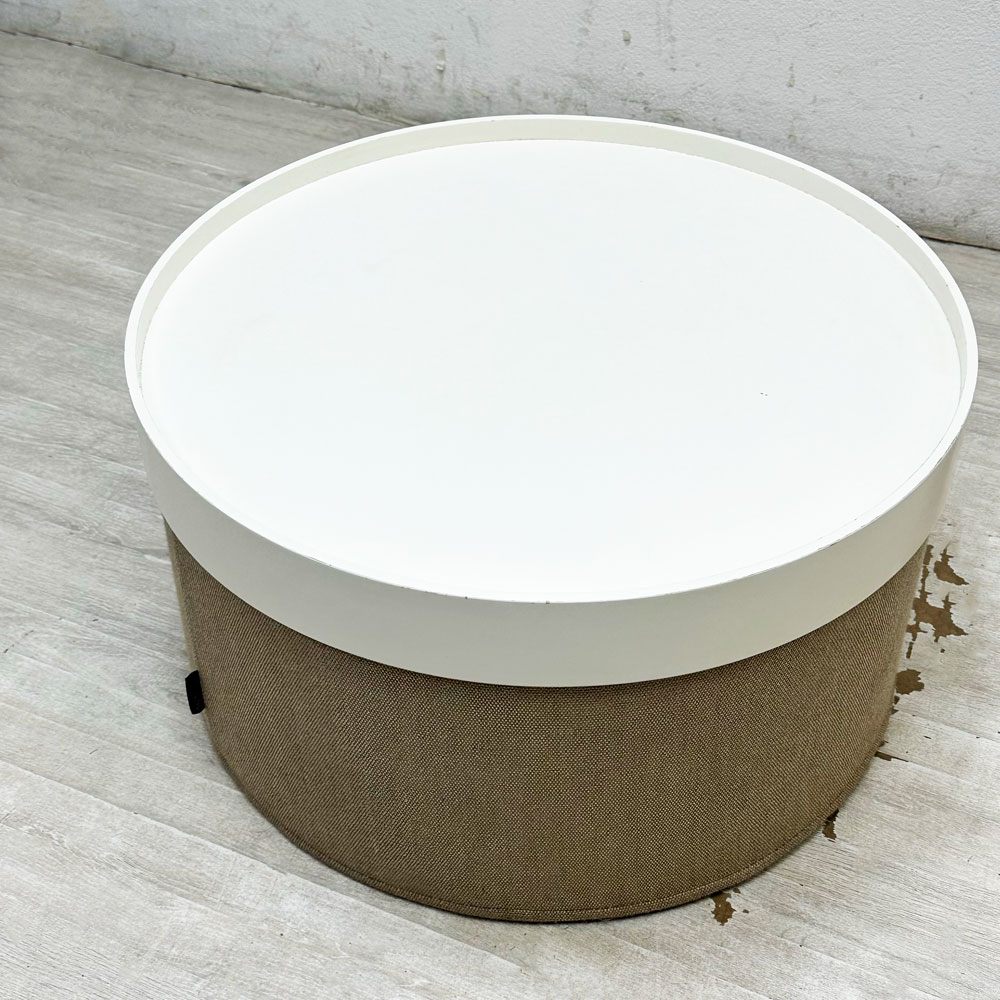 ソフトライン SOFTLINE ドラムスパフ DRUMS POUF スツール リビングテーブル ローテーブル ホワイト デンマーク アクタス取扱 定価￥64,900- ●