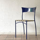 アルテラーノ ARTELANO ビンテージ スチールフレームチェア ウェービングテープ張り座面 スタッキングチェア ブルー フランス B ◇